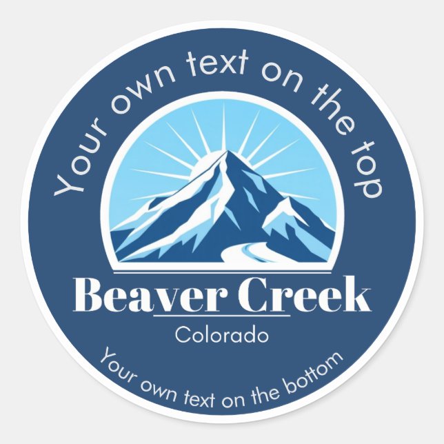 Sticker Rond Station de ski Beaver Creek Colorado USA (Devant)