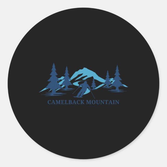 Sticker Rond Station de ski de Camelback Mountain Pennsylvanie  (Devant)