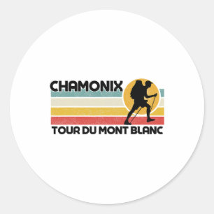 Sticker Rond Station de ski de Chamonix Tour du Mont-Blanc Skii