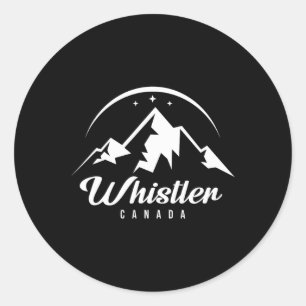 Sticker Rond Station de ski de Whistler Canada Ski Snowboard