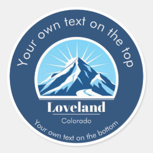 Sticker Rond Station de ski Loveland Colorado USA