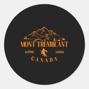 Sticker Rond Station de ski Mont Tremblant Canada Québec Souven