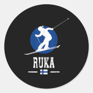 Sticker Rond Station de ski Ruka Finland Rukatunturi Kuusamo Sk