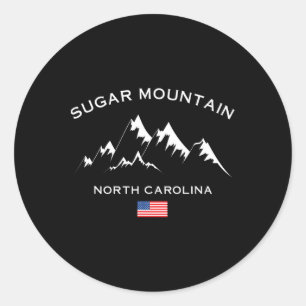 Sticker Rond Station De Ski Sugar Mountain North Carolina Ski S