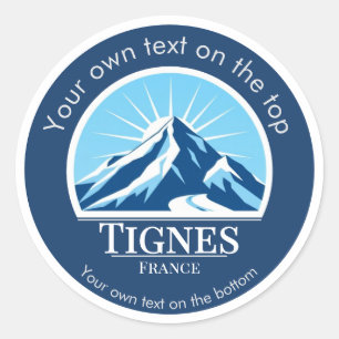 Sticker Rond Station de ski Tignes Val d'Isère France