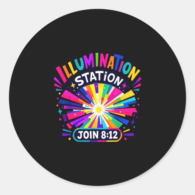 Sticker Rond station d'illumination chrétienne équipe VBS 2026 (Devant)