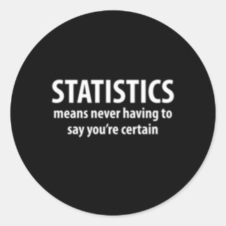 Sticker Rond Statistique Geek des sciences mathématiques