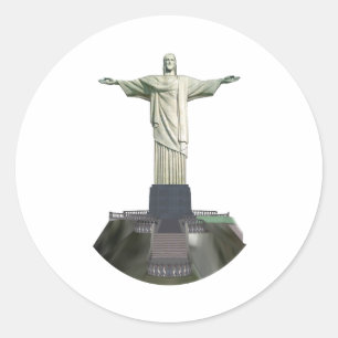 Sticker Rond Statue : Christ le Rédempteur : Modèle 3D :