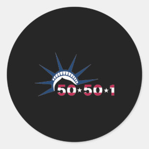 Sticker Rond Statue de la Liberté du mouvement de protestation