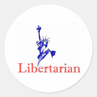 Sticker Rond Statue de la Liberté — Icône libertaire rétro