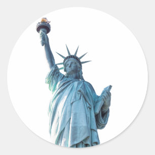 Sticker Rond Statue de la Liberté New York City