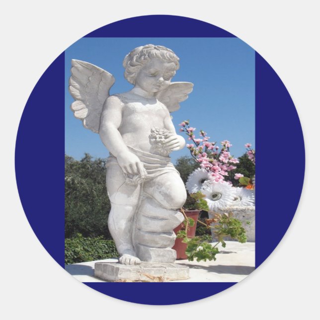 Sticker Rond Statue de l'ange (Devant)