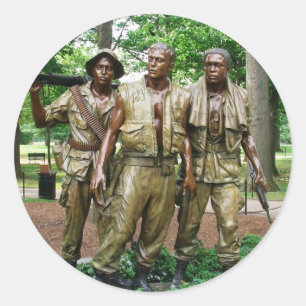 Sticker Rond Statue des trois militaires   Vietnam War Vets
