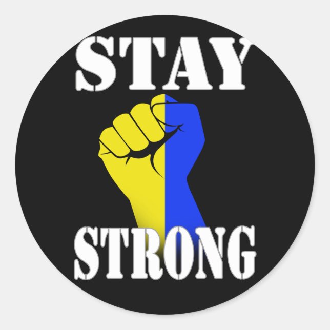 Sticker Rond Stay Strong (Devant)