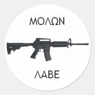 Sticker Rond Stcker d'AR15 Molon Labe