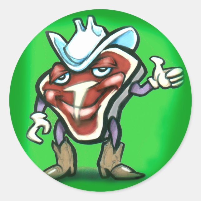 Sticker Rond Steak (Devant)