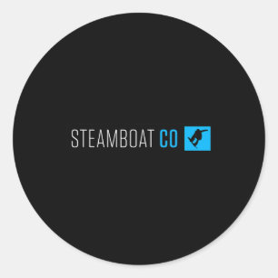 Sticker Rond Steamboat Springs Colorado Snowboard Box Type