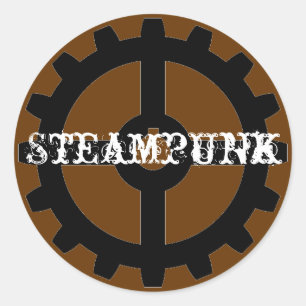 Sticker Rond Steampunk