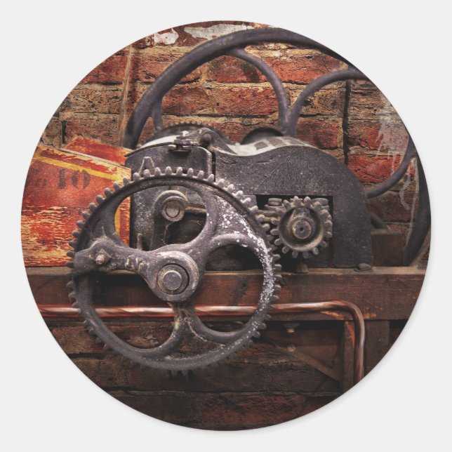 Sticker Rond Steampunk - No 10 (Devant)