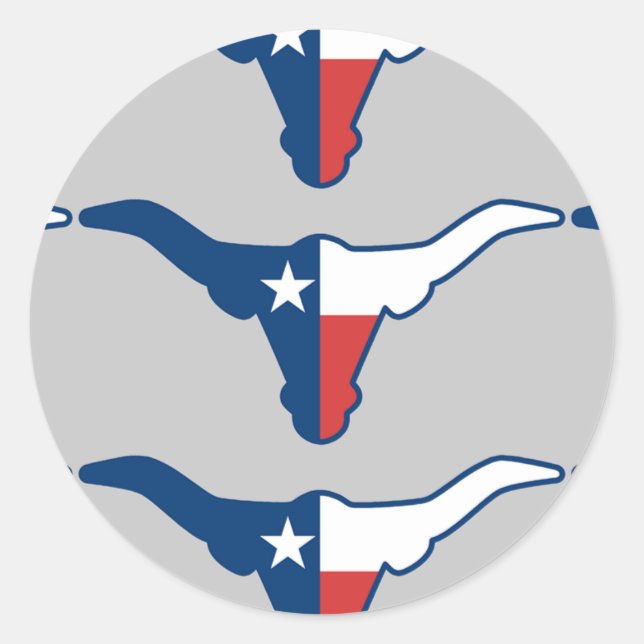 Sticker Rond Steer du Texas (Devant)