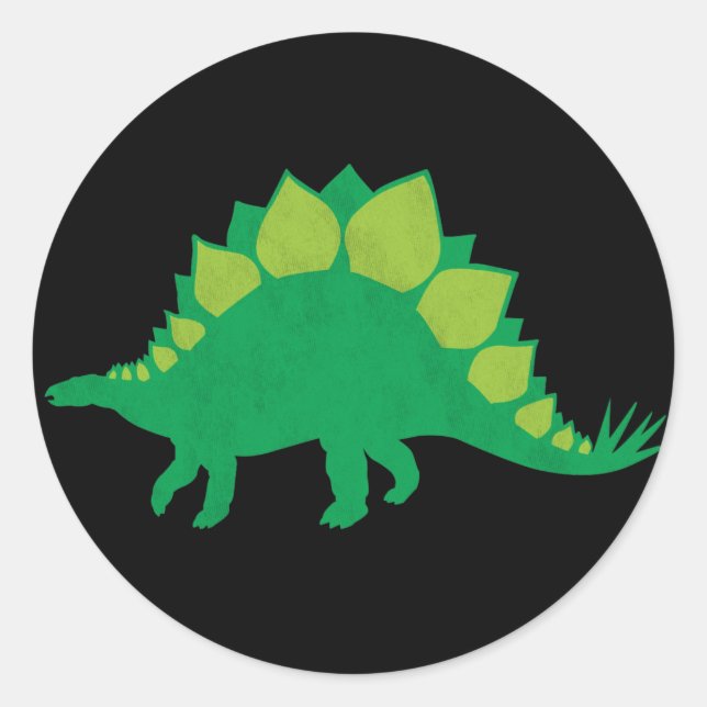 Sticker Rond Stegosaurus (Devant)