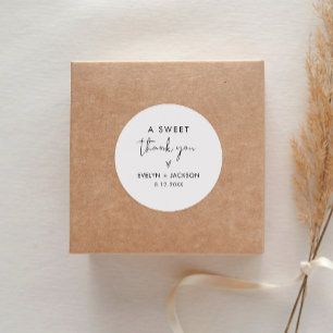 Sticker Rond STELLA Sweet Thank You Favor 1,5" (feuille de 20)