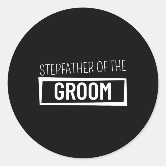 Sticker Rond Stepfather Du Mariage Groom Bachelor Party Gro (Devant)