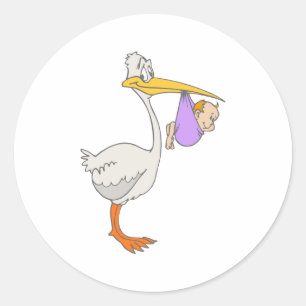 Sticker Rond Stephen Stork