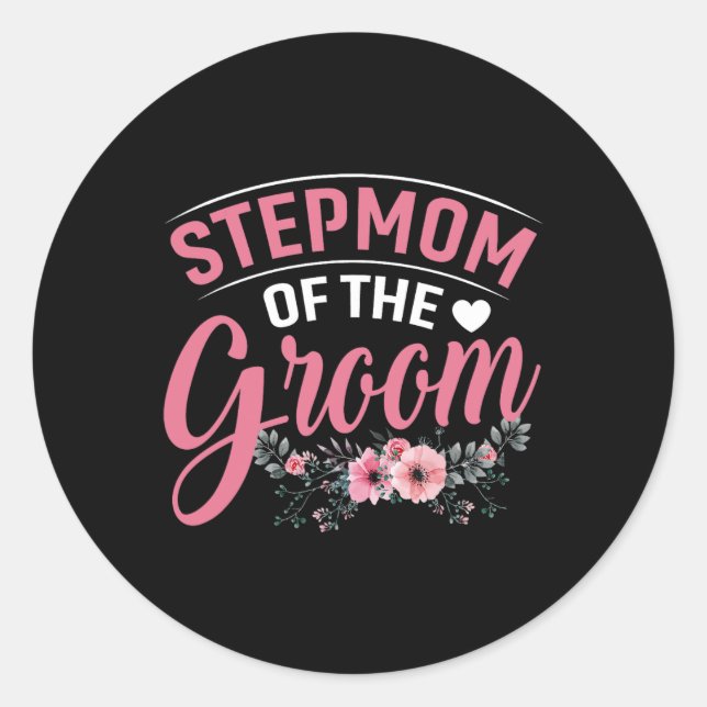 Sticker Rond Stepmere De La Pièce Cadeaux Maman Mariée Mariage  (Devant)