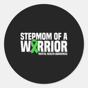 Sticker Rond Stepmère D'Un Guerrier Sensibilisation À La Santé
