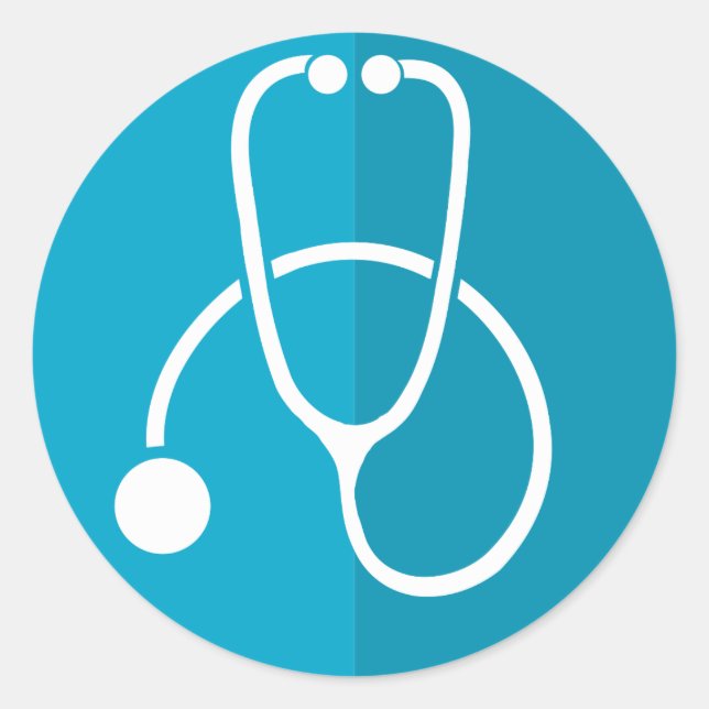 Sticker Rond Stethoscope (Devant)