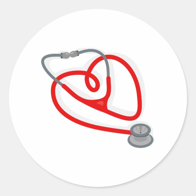 Sticker Rond Stéthoscope (Devant)
