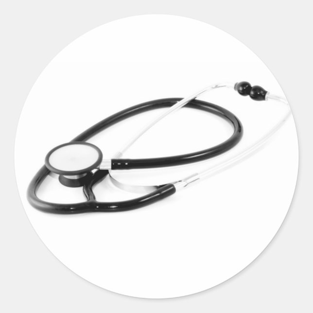 Sticker Rond Stethoscope clinique (Devant)