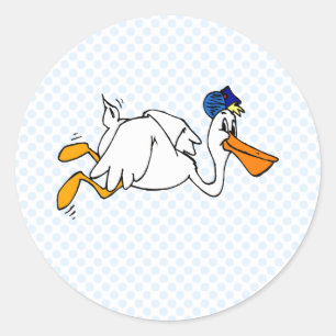 Sticker Rond Steve Stork