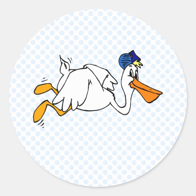 Sticker Rond Steve Stork (Devant)