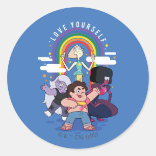 Sticker Rond Steven Universe - Aimez-vous