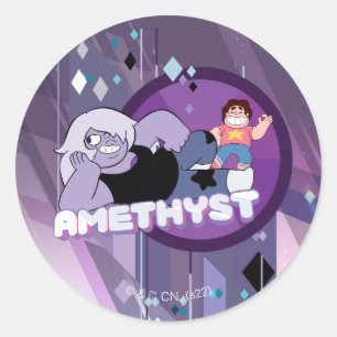 Sticker Rond Steven Universe   Graphique de caractères d'améthy
