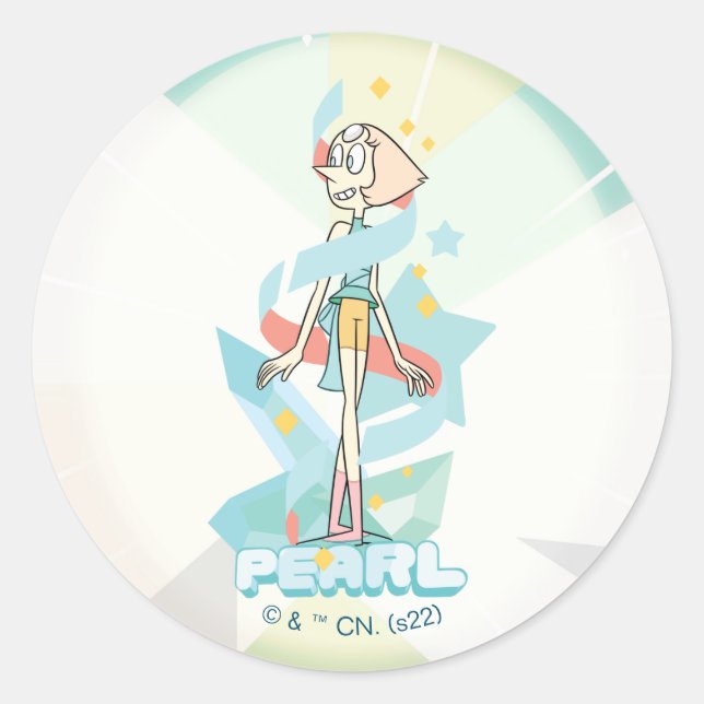 Sticker Rond Steven Universe | Graphique de caractères perles (Devant)