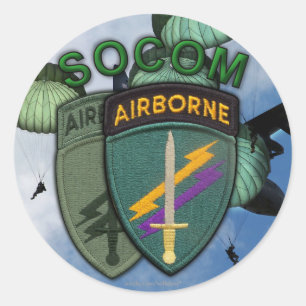 Sticker Rond Sti de socom d'affaires civiles de commande