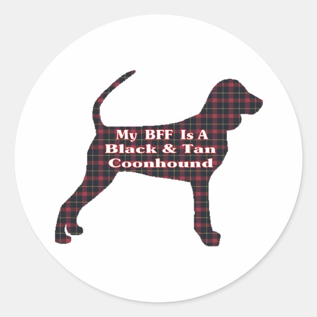 Sticker Rond Stick BFF Noir Et Tan (Devant)