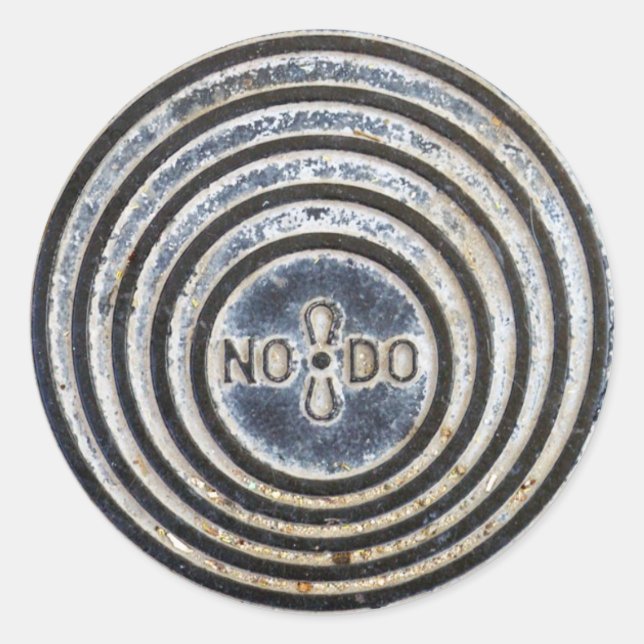 Sticker Rond Stick de couverture de trou d'homme de Séville "NO (Devant)