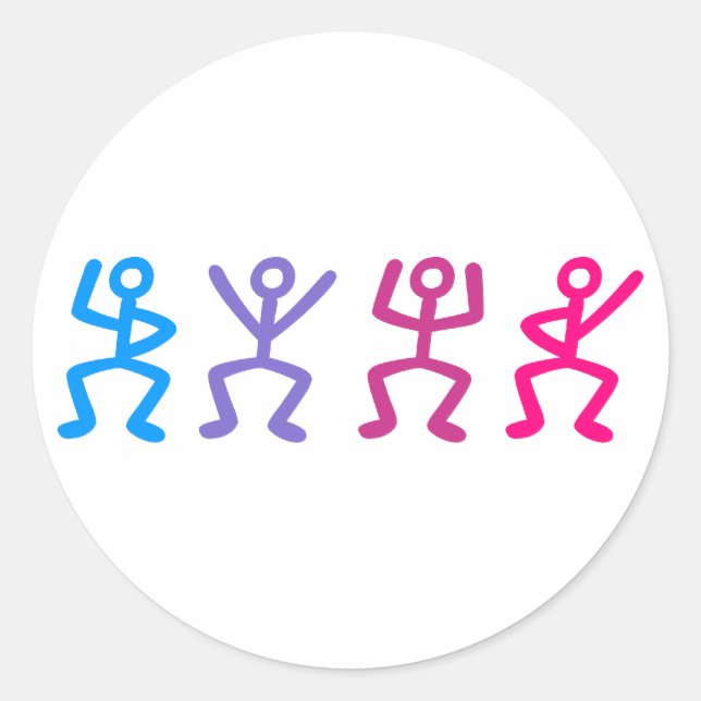 Sticker Rond Stick figures (Devant)