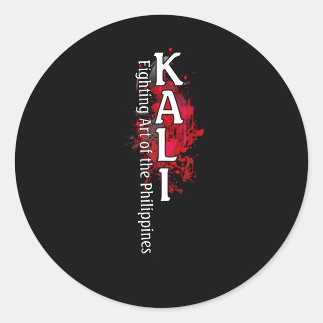 Sticker Rond Stick Filio Kali Escrima (Devant)