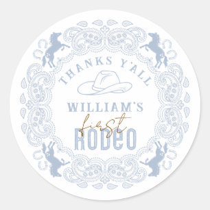 Sticker Rond Stick Merci d'anniversaire du premier rodéo