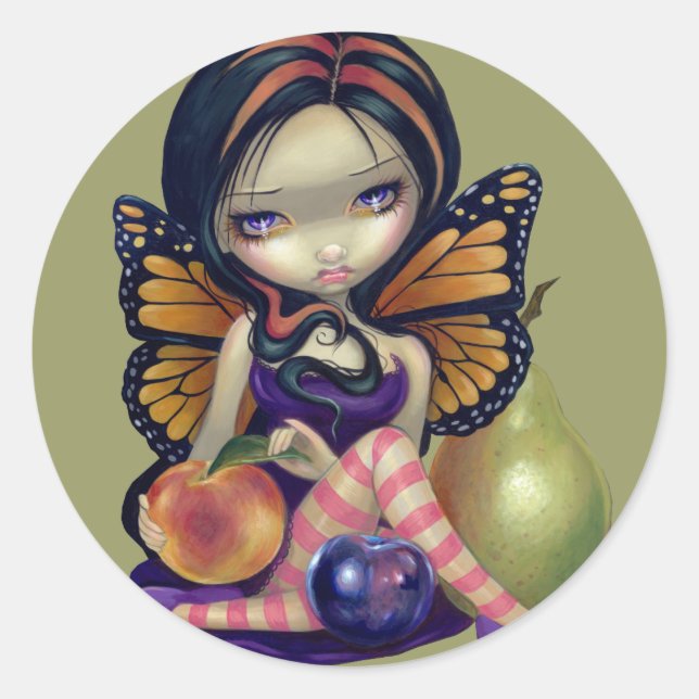 Sticker Rond Stick "Peach, Plum, Pear" (Devant)