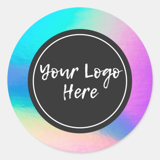 Sticker Rond Stick rond classique tendance Faux Holographique (Devant)