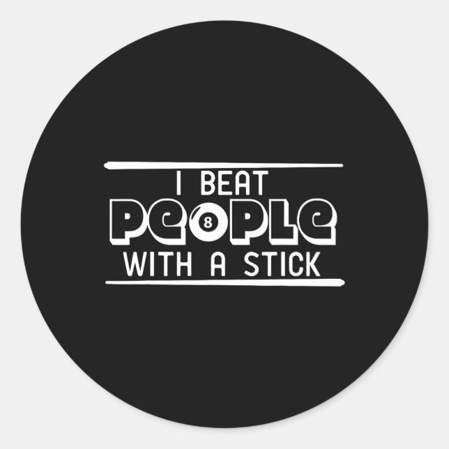 Sticker Rond Stick Snooker Bar Table Billiards Rack Chalk P (Devant)