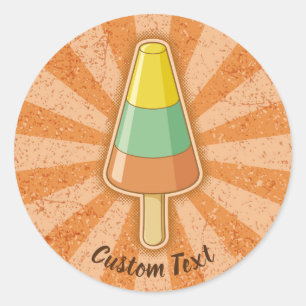 Sticker Rond Stick Sorbet en forme de cône
