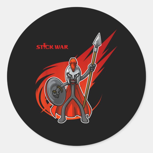 Sticker Rond Stick War 3 - Spearton Leader - Atreyos (Devant)