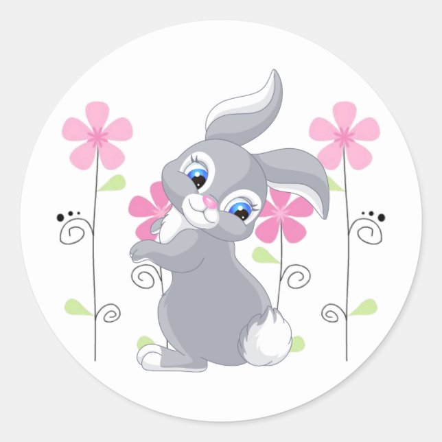 Sticker Rond Sticker-Bunny (Devant)